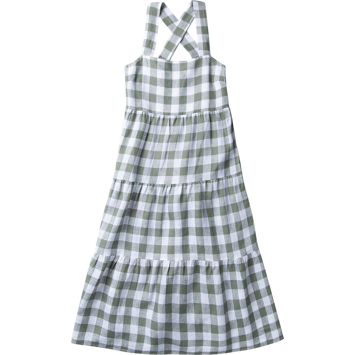 Vitamin A Canyon Linen Midi Dress Women's Clothing