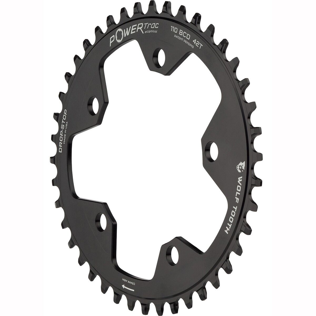 Wolf Tooth Components Drop Stop Elliptical 5-Bolt SRAM...