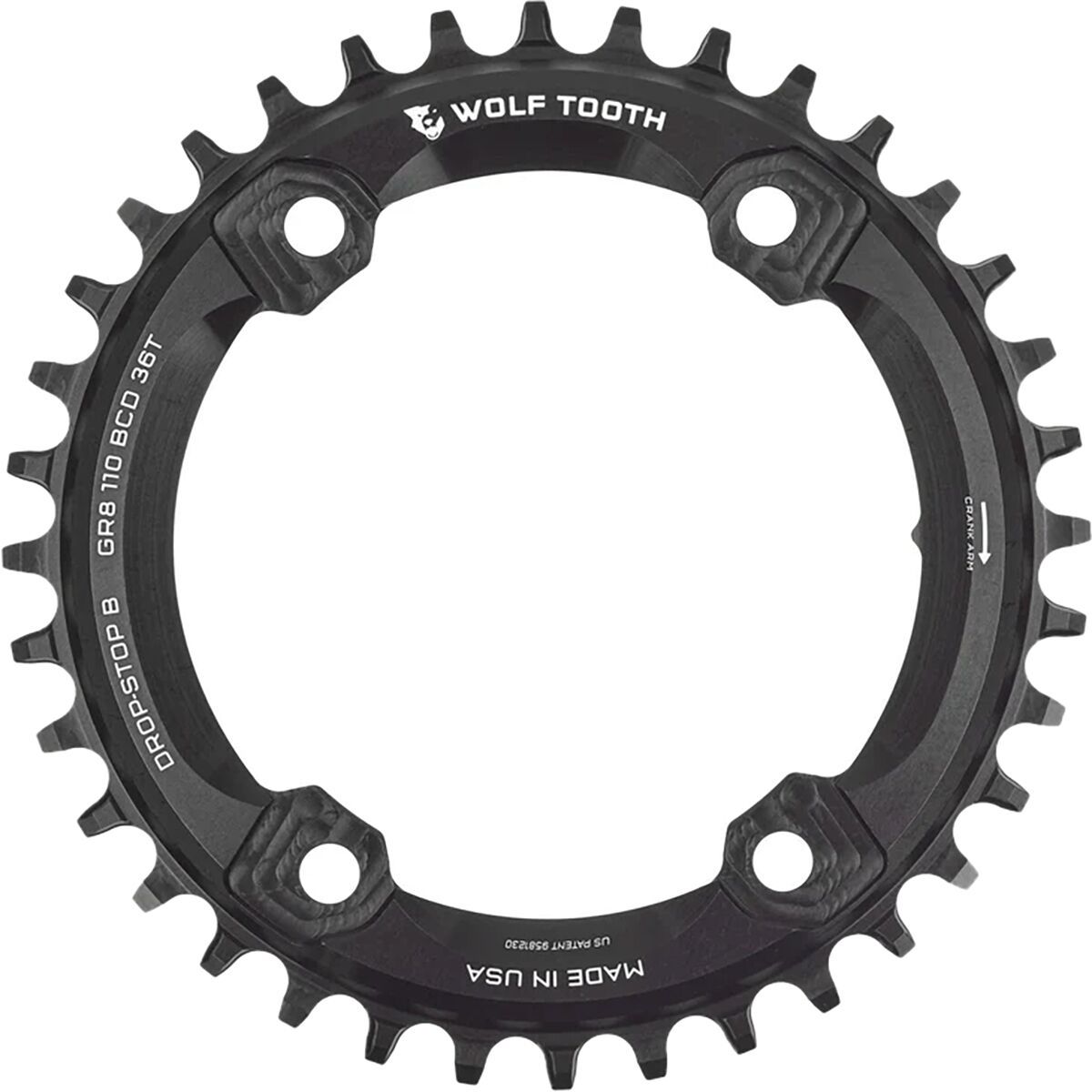 Wolf Tooth Components Drop Stop B Asymmetric 4-Bolt Shimano...