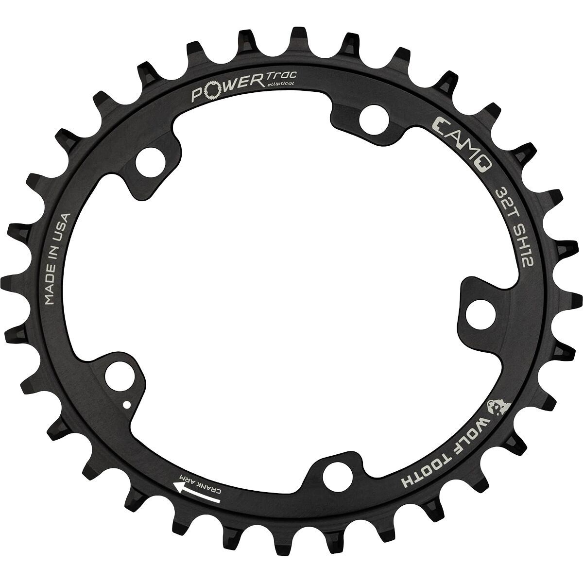 Wolf Tooth Components CAMO Oval Chainring - Shimano 12-Speed