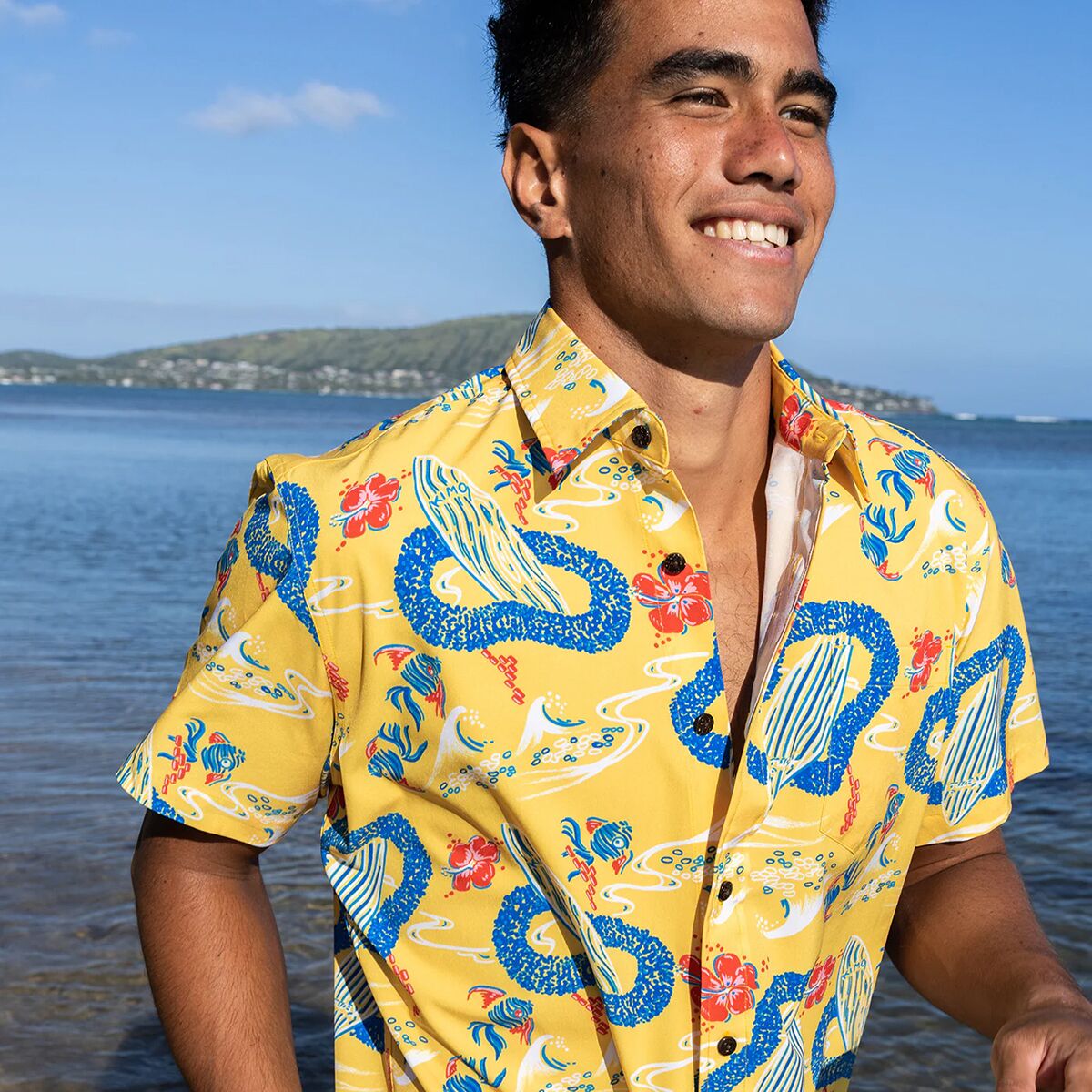 Western Aloha Recycled Surfboard Aloha Shirt - Men´s