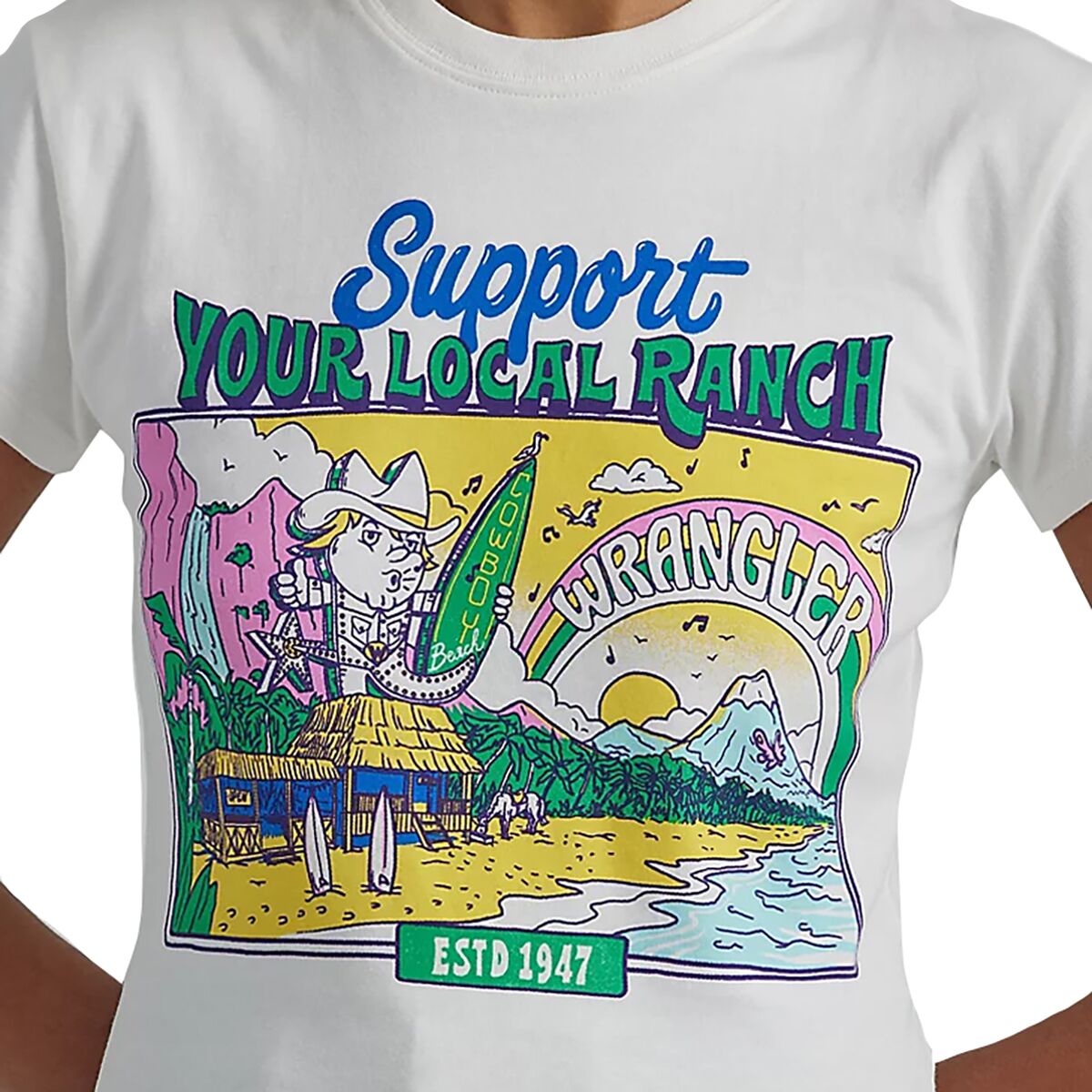 Wrangler Shrunken Band TShirt Women's Clothing