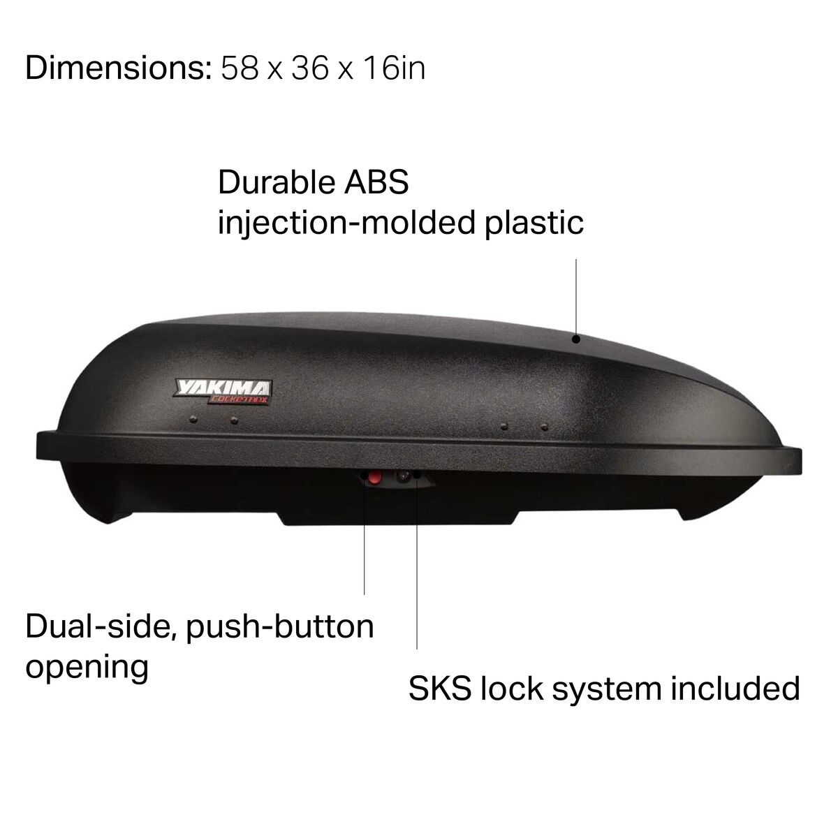 Yakima RocketBox Pro 12 Cargo Box Ski