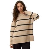 Oatmeal/Charcoal Stripe