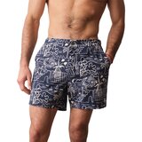 Navy/White Island Motif