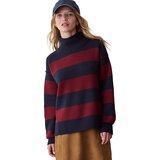 Cabernet/Navy Stripe