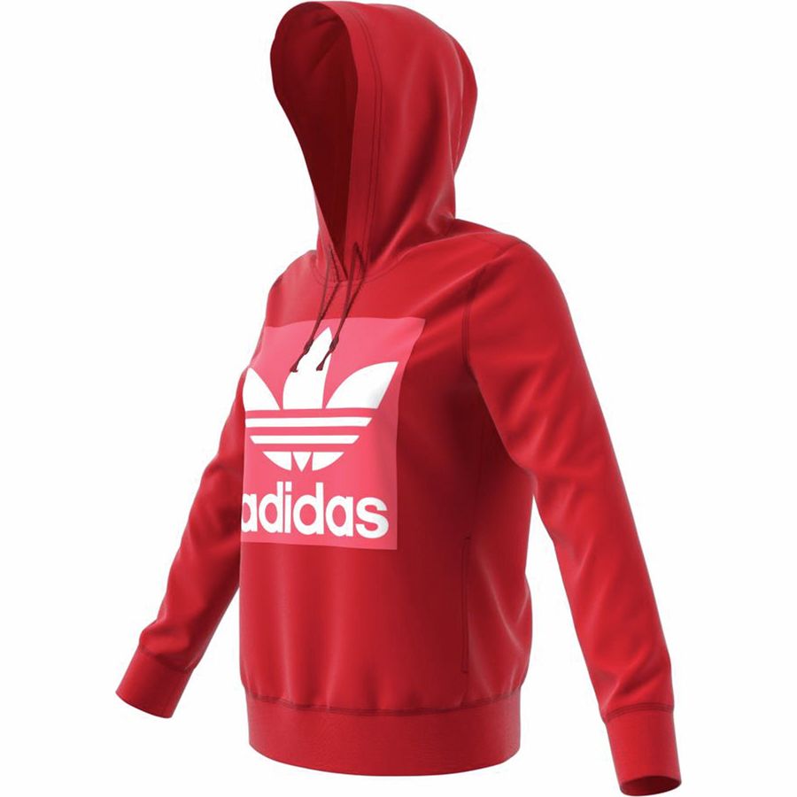 adidas trefoil hoodie women's