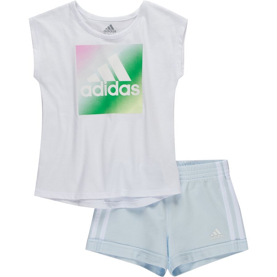 girls adidas short set