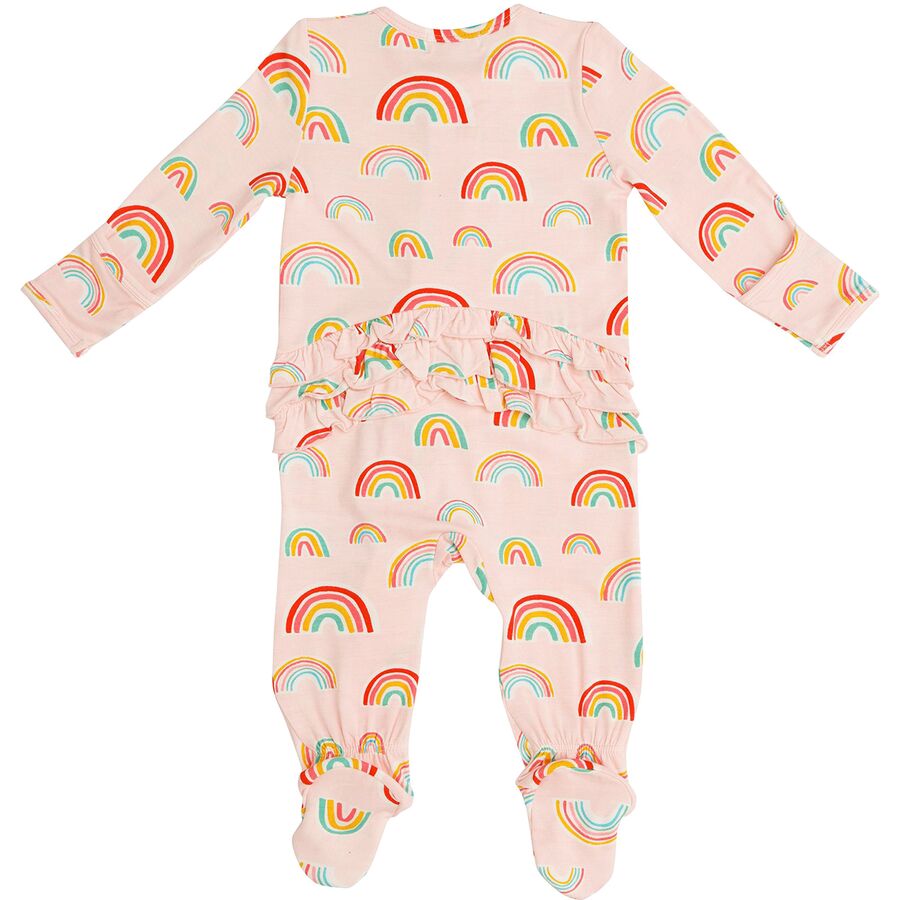Angel Dear Ruffle Front Zipper Footie Pajamas Infant Girls