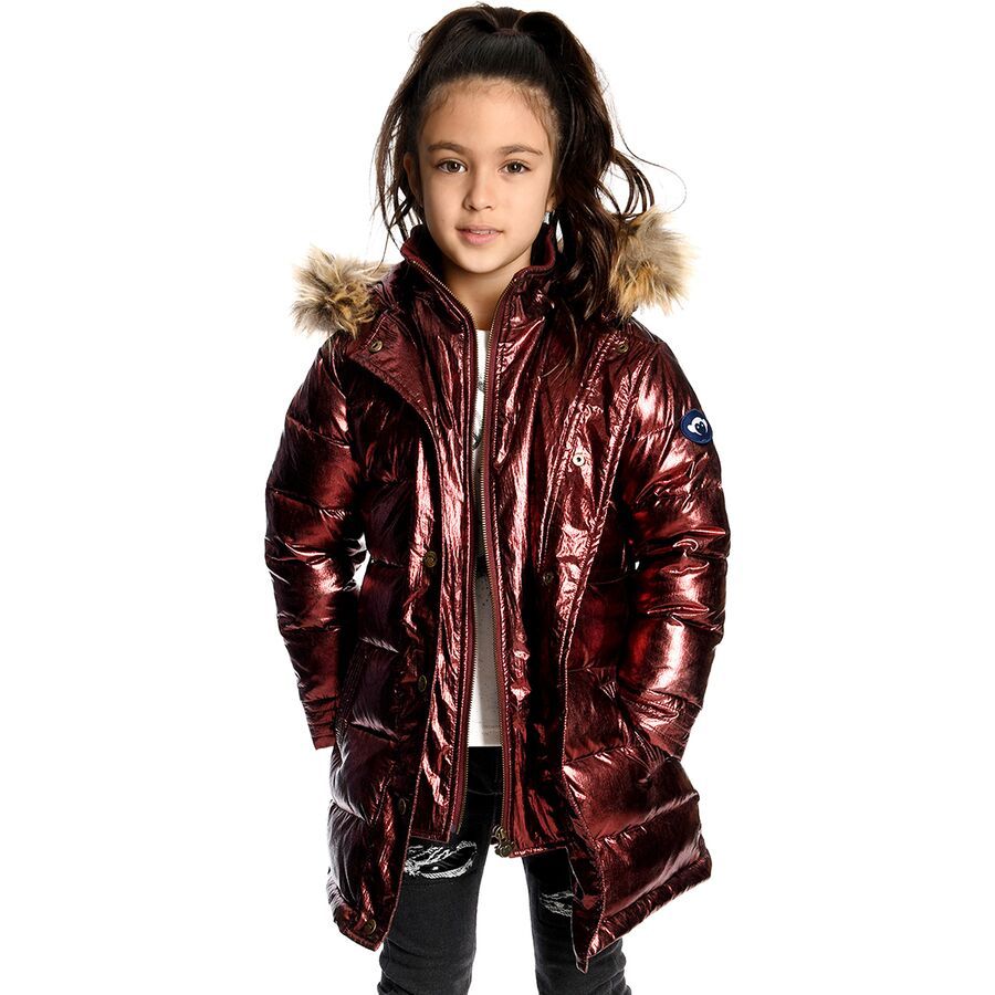 girls long down coat