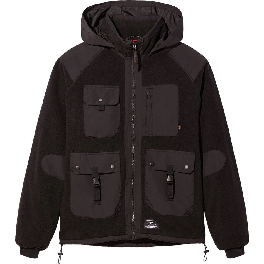 Mixed Media Fleece Full-Zip Hoodie - Men's
