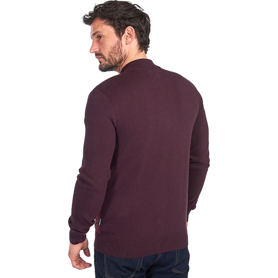 barbour carn baffle zip thru quilted sweater