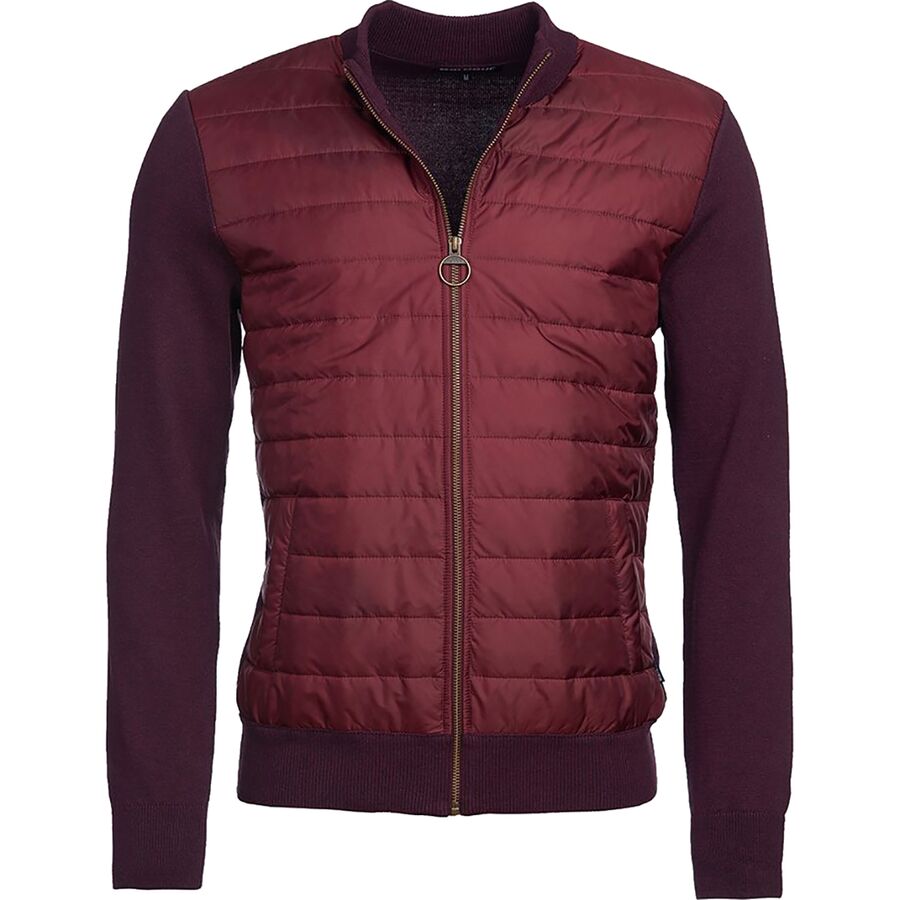 barbour carn baffle zip thru quilted sweater