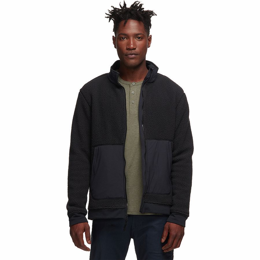 sherpa jacket mens black