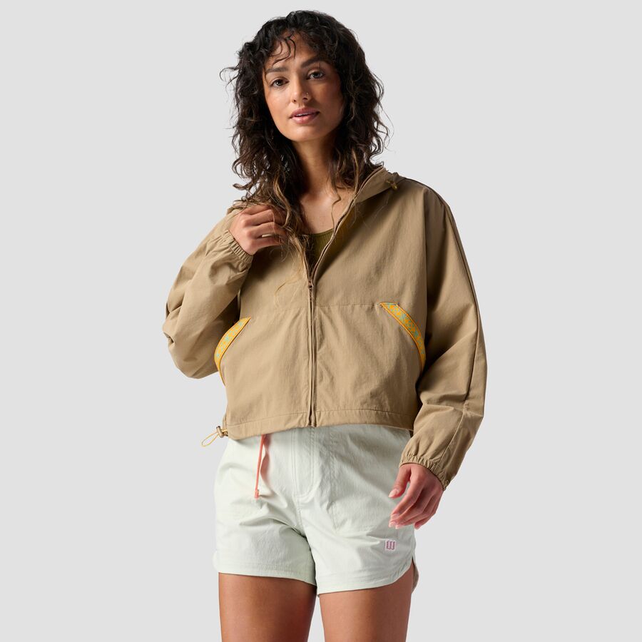 Cropped Full Zip Hooded Jacket - Women's