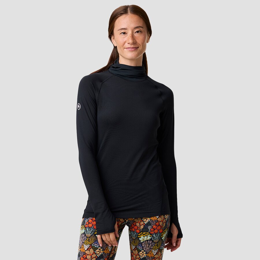 Женский топ Backcountry BGA Pines Microgrid UL Baselayer Balaclava Top G2, цвет: Чёрный
