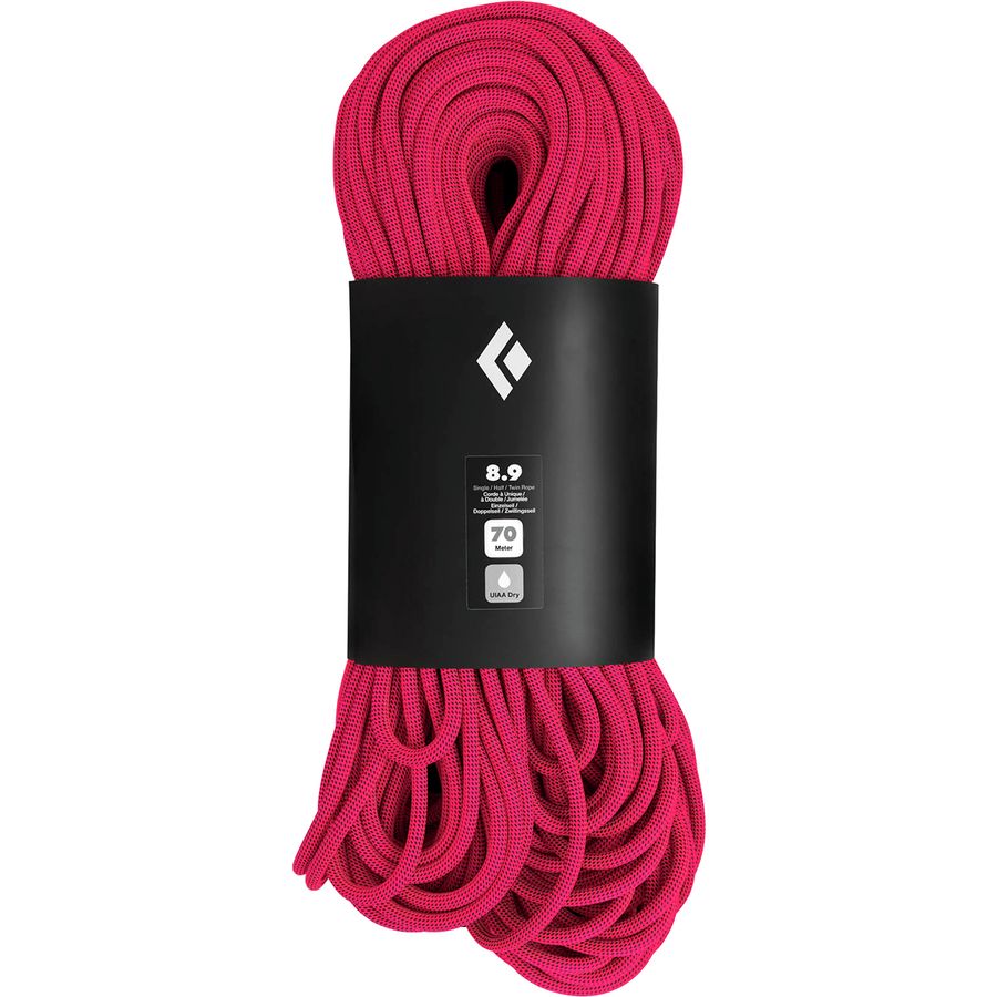 Black Diamond - 8.9 Dry Climbing Rope - Ultra Pink