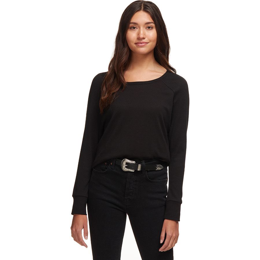 black waffle long sleeve