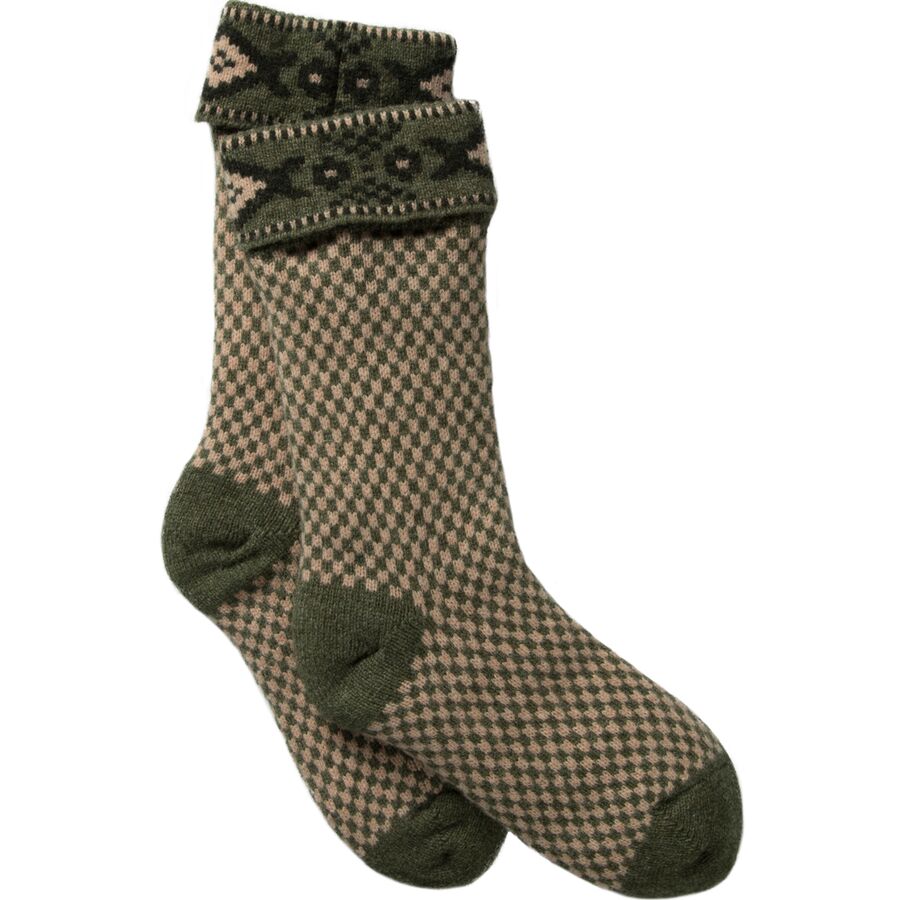 Birdseye Pattern Sherpa Lined Sock