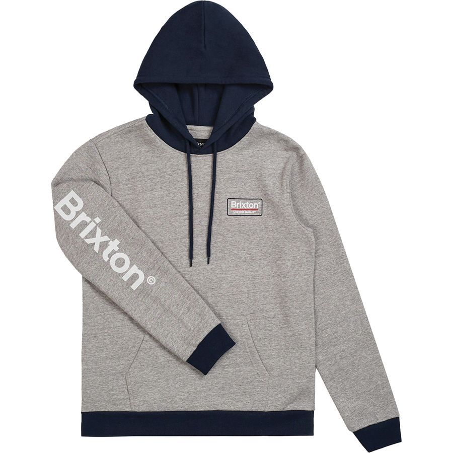 Brixton palmer ii white & grey hoodie Clearance