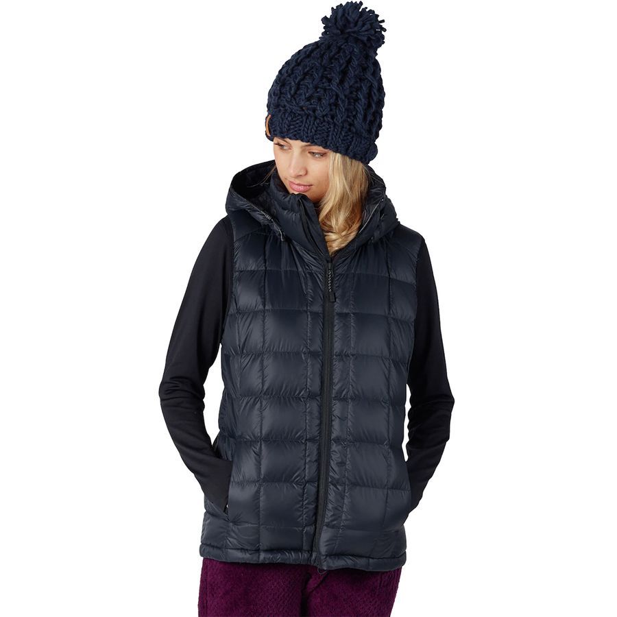women's down vest no collar