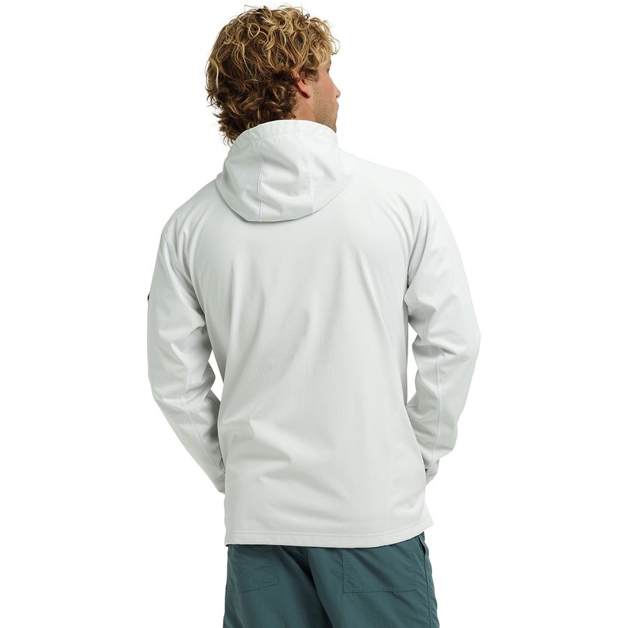 Burton Men's Crown Bonded Full-Zip Hoodie - Quick-Dry, Water-Repellent Fleece (Monument Heather, Large) - View #8