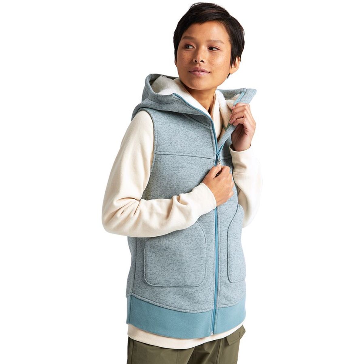 burton minxy hooded fleece jacket