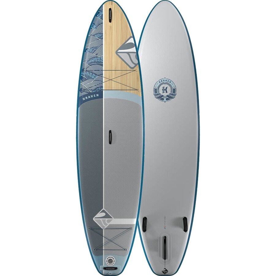 Boardworks - SHUBU Kraken Inflatable Stand-Up Paddleboard - White/Blue/Orange