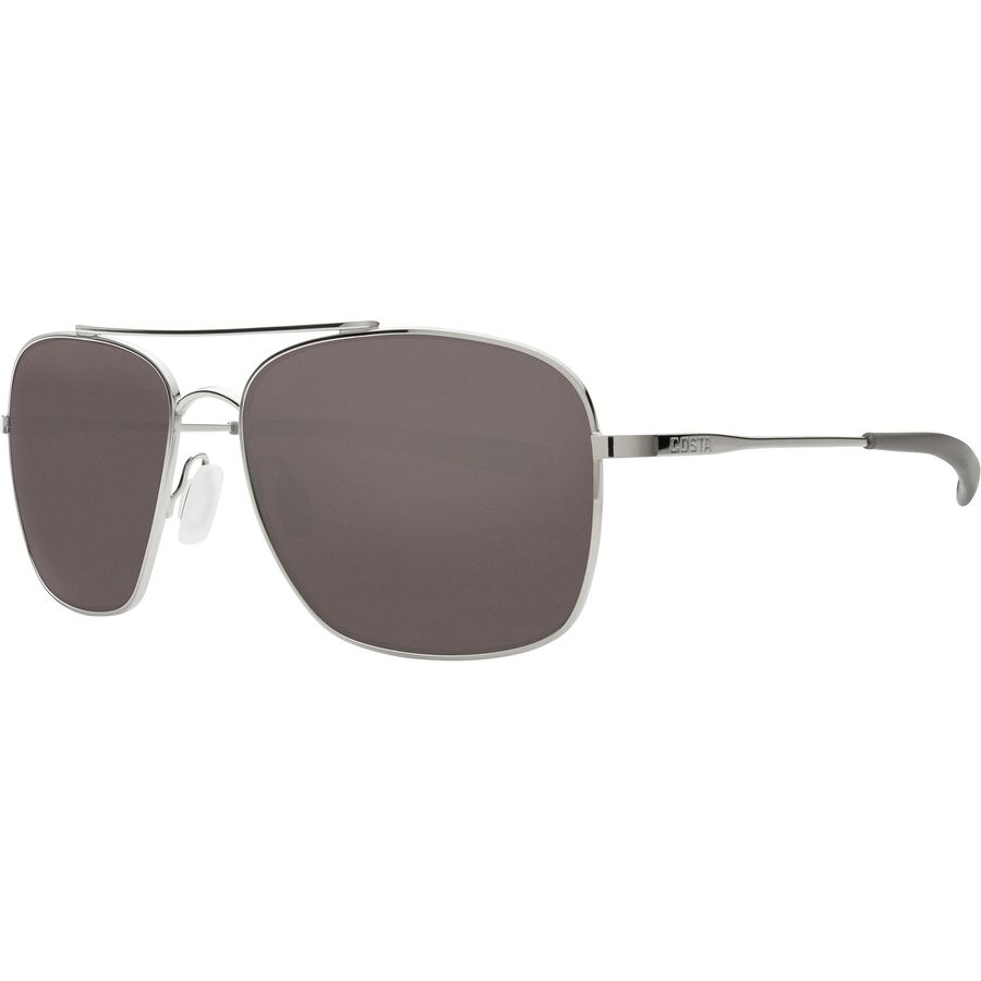 Costa - Canaveral 580P Polarized Sunglasses - Gray 580p/Shiny Palladium Frame