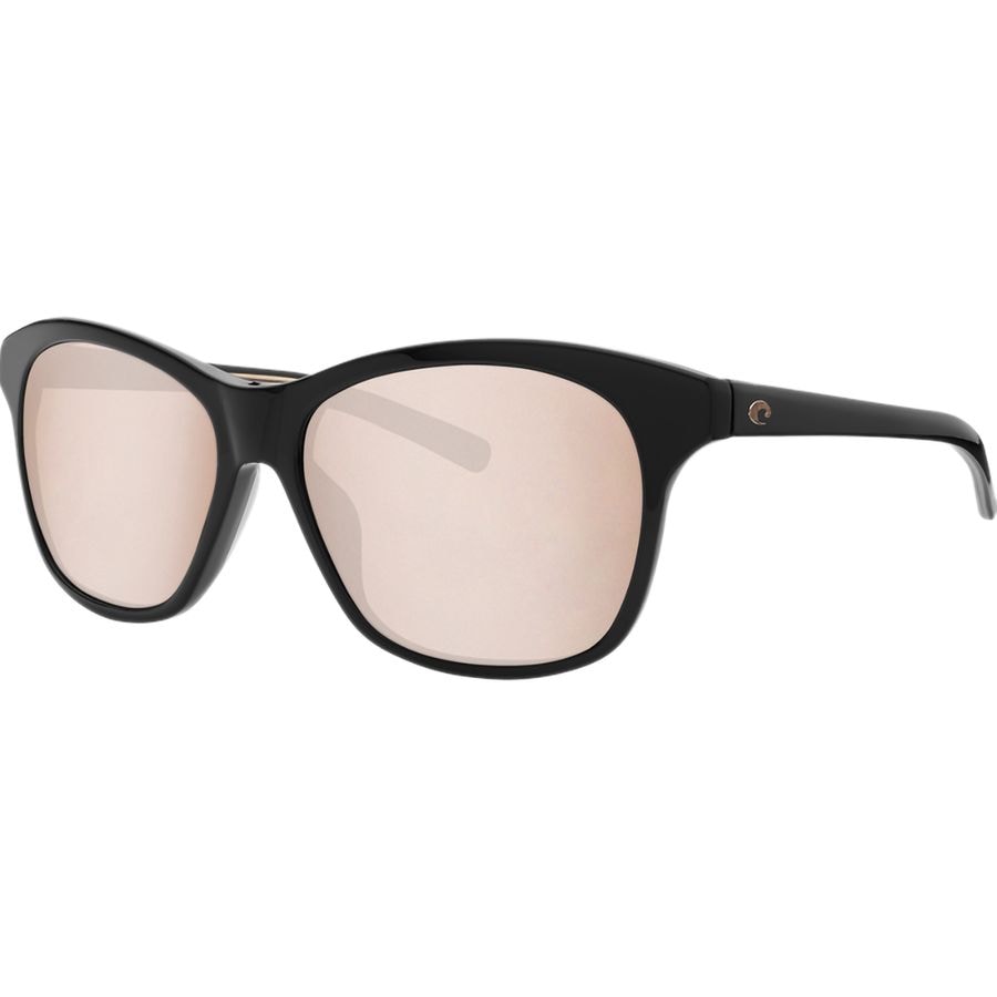 Costa - Sarasota 580G Polarized Sunglasses - Women's - Shiny Black Frame/Copper Silver Mirror