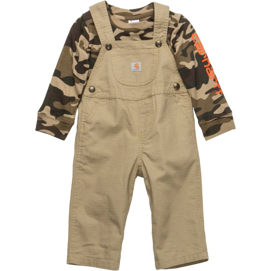 Carhartt Washed Ripstop Bib Overall Set Infant Boys' Kids