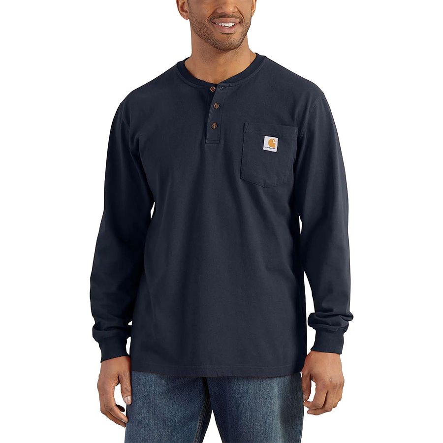 Workwear Pocket Long-Sleeve Henley Shirt - Men's