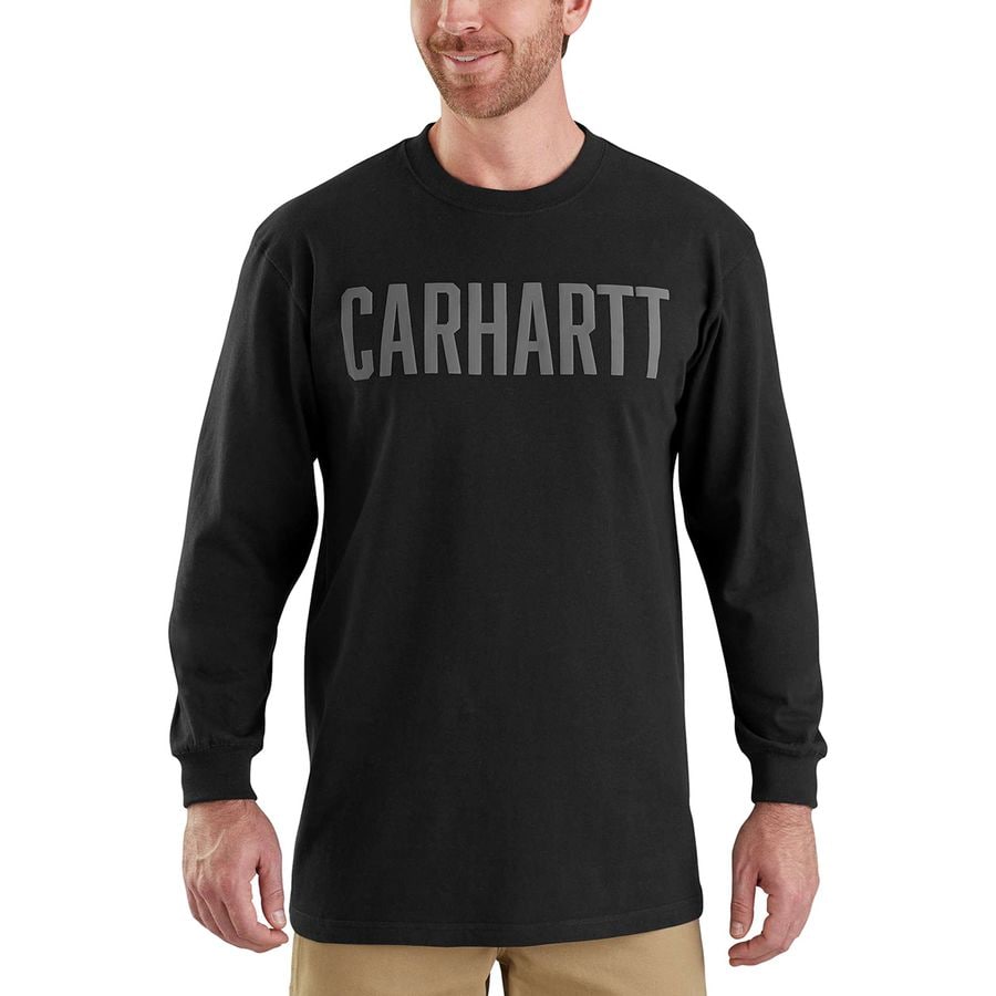 Carhartt Workwear Block Logo Graphic Long-Sleeve T-Shirt - Men's ...