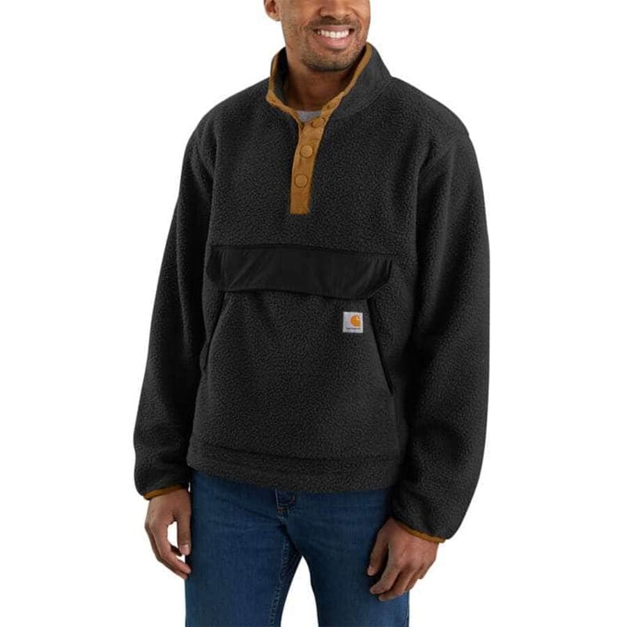 Relaxed Fit Fleece Snap Front Jacket - Men's