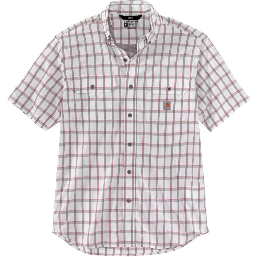 Force Relaxed Fit LW Short-Sleeve Plaid Shirt - Men's
