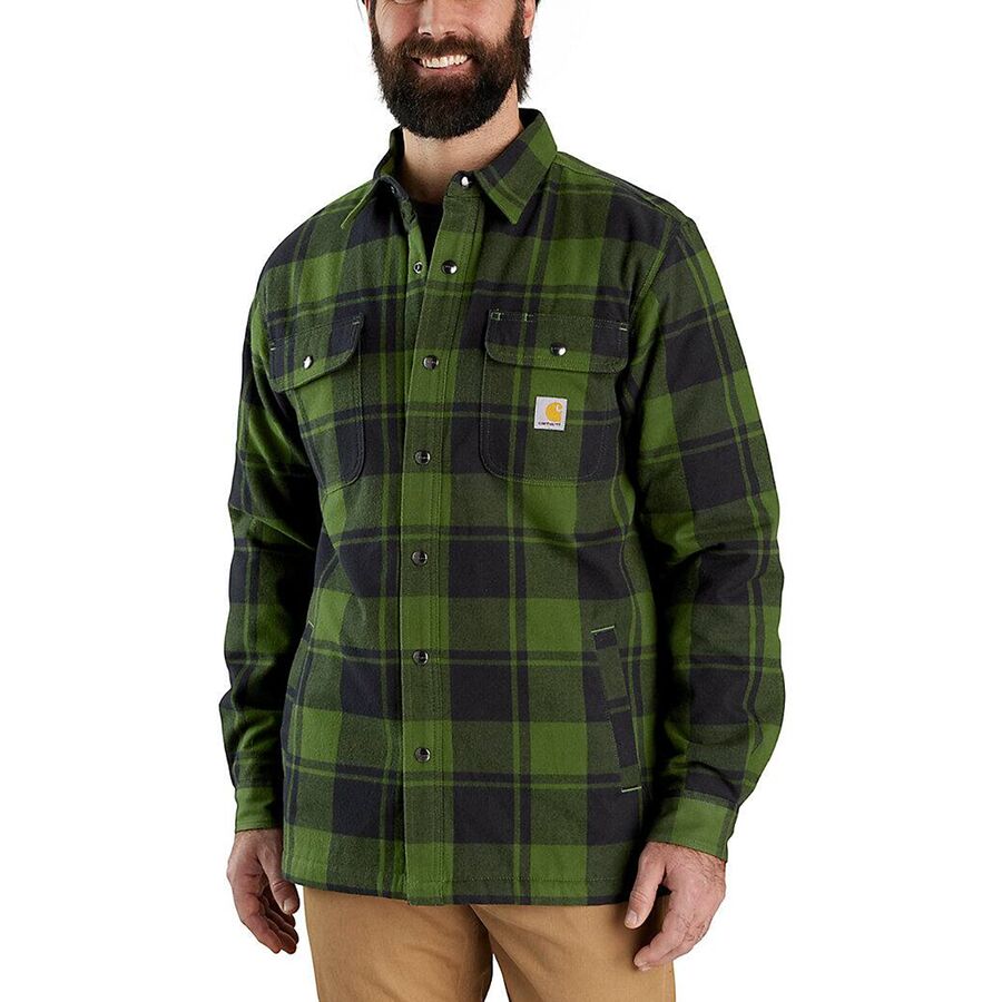 Relaxed Fit Flannel Sherpa-Lined Shirt Jacket - Men's