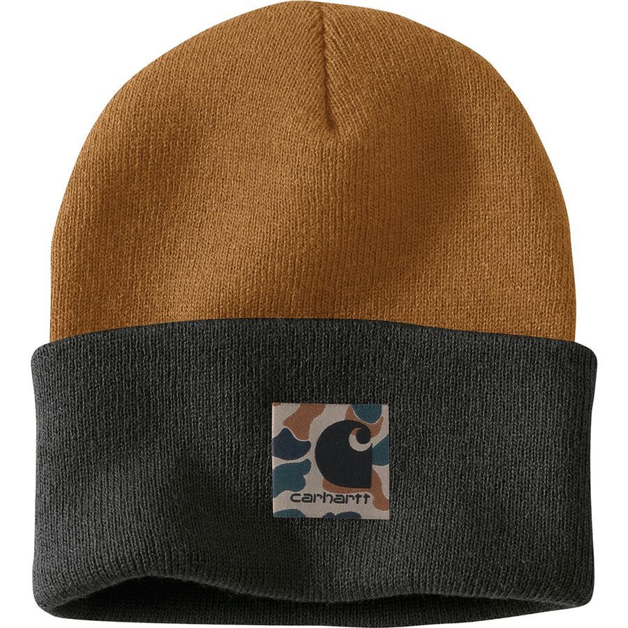 Knit Camo Patch Beanie