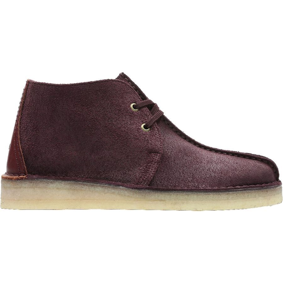 Clarks - Desert Trek Hi Boot - Men's - Burgundy Suede