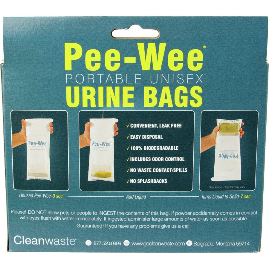Cleanwaste PeeWee Urine Bag 12 Pack