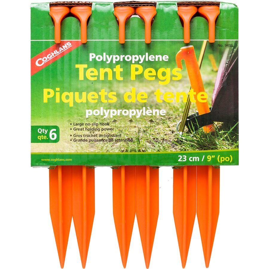 9in Tent Pegs - 6-Pack