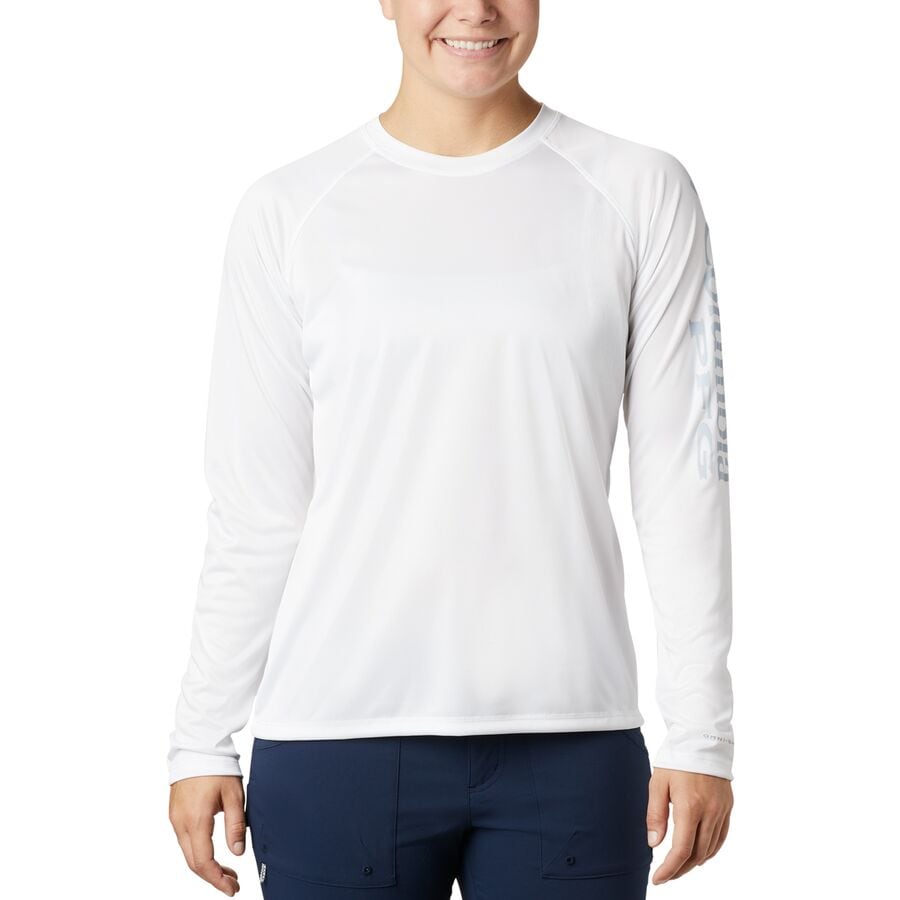 Columbia - Tidal II Long-Sleeve T-Shirt - Women's - White/Cirrus Grey Logo