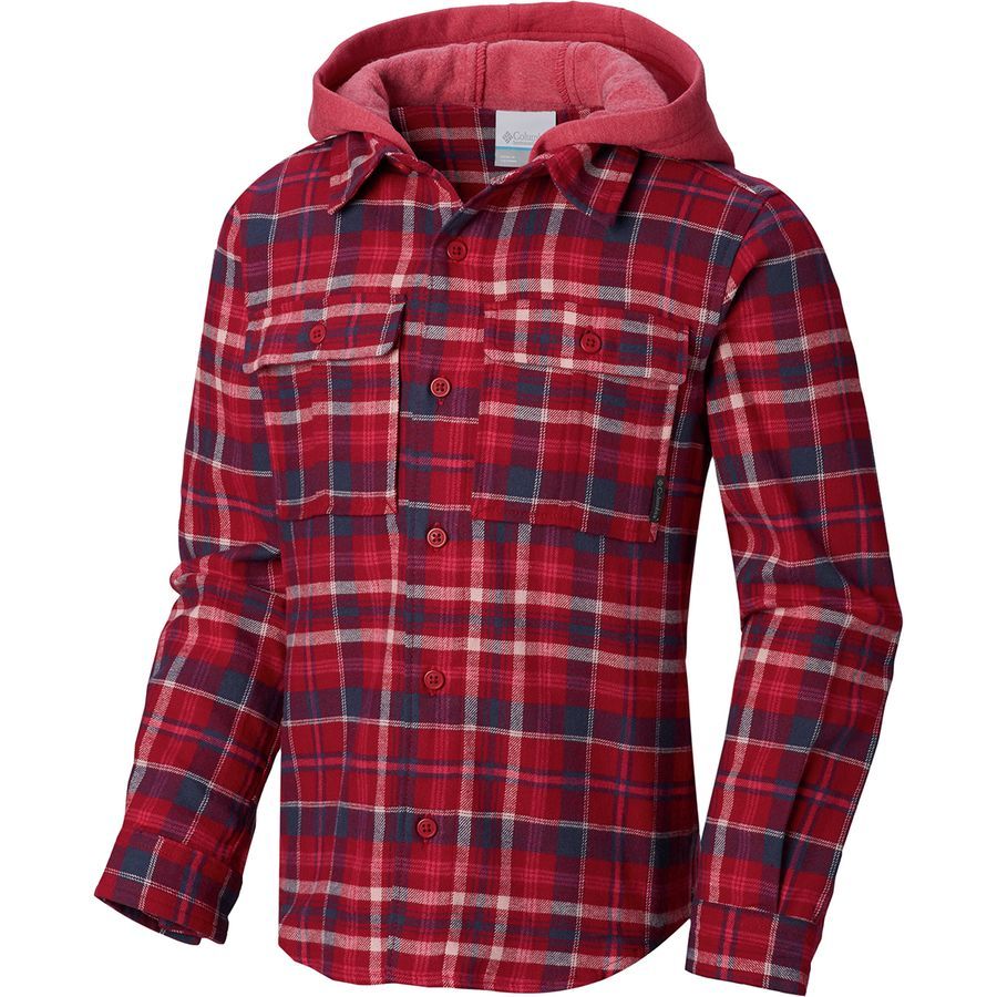 Columbia Boulder Ridge Flannel Long-Sleeve Hooded Shirt - Girls