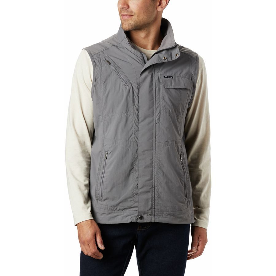 gray columbia vest