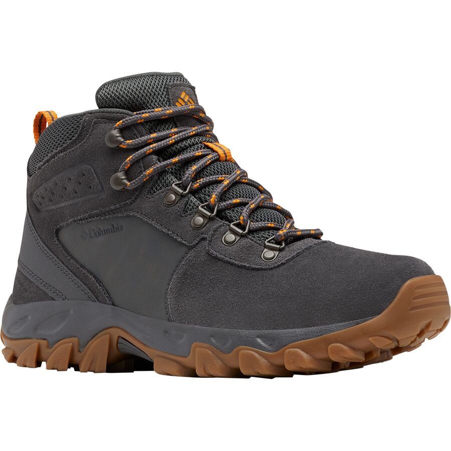 Мужские ботинки Columbia Newton Ridge Plus II Suede WP Hiking, цвет: Тёмный серый / Золотой