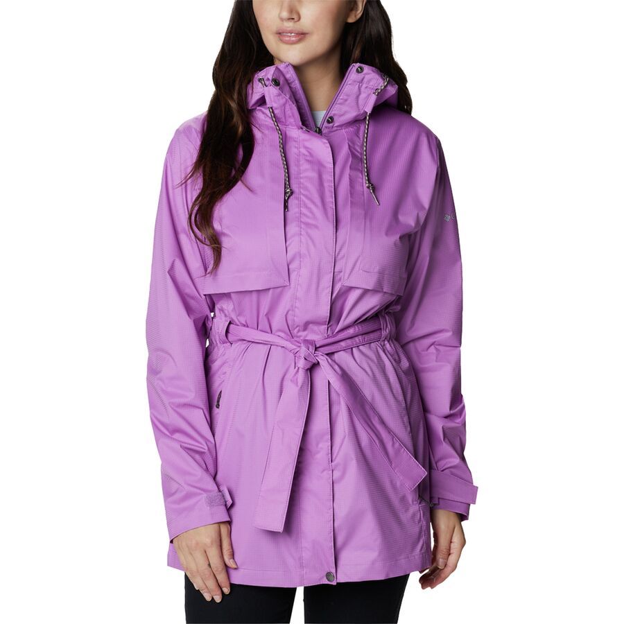 pink trench raincoat