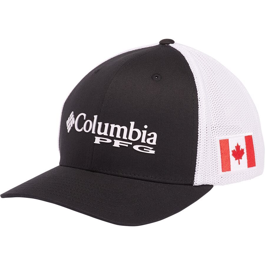 black and white columbia hat