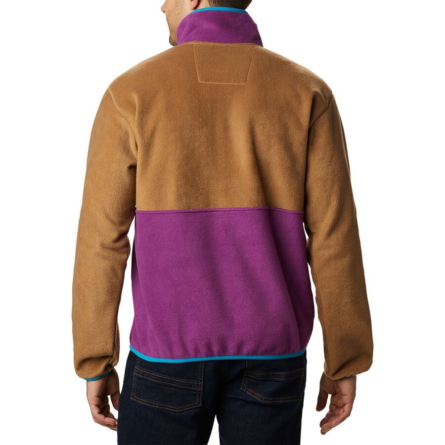Columbia Men's Back Bowl Full Zip Fleece Jacket - 90s Inspired Color Blocking, Warm & Stylish