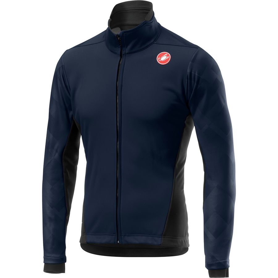 Veste Cyclisme Castelli Mitico, Homme L, Gore Windstopper, Nano Flex, Bleu Foncé/rouge