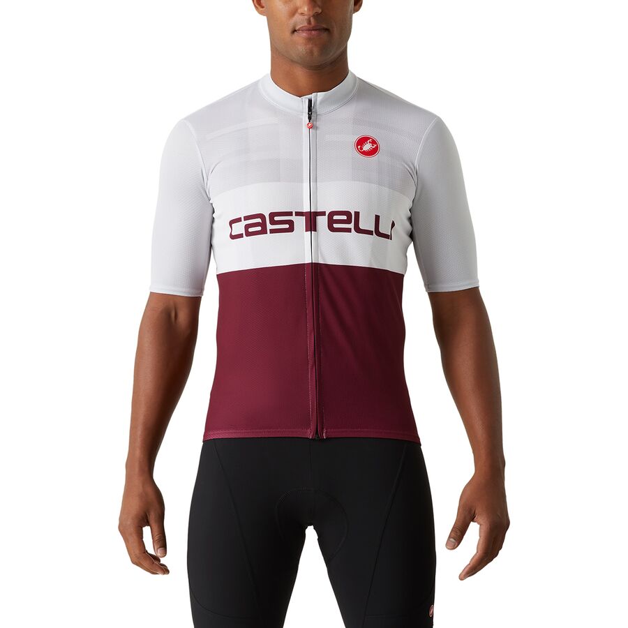 Castelli - A Bloc Limited Edition Jersey - Men's - Bordeaux/Silver Gray