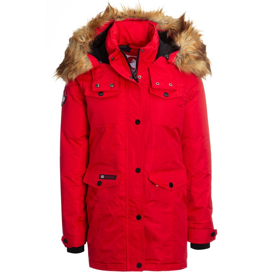 Canada weather gear parka fur hoodie Clearance